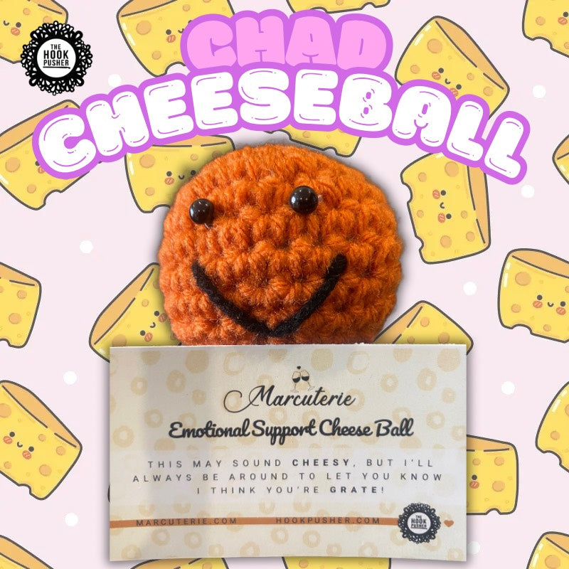 Emotional Support Cheese Ball Keychain